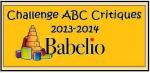 Challenge ABC Critiques 2013-2014 Babelio, Challenge ABC Critiques 2013-2014